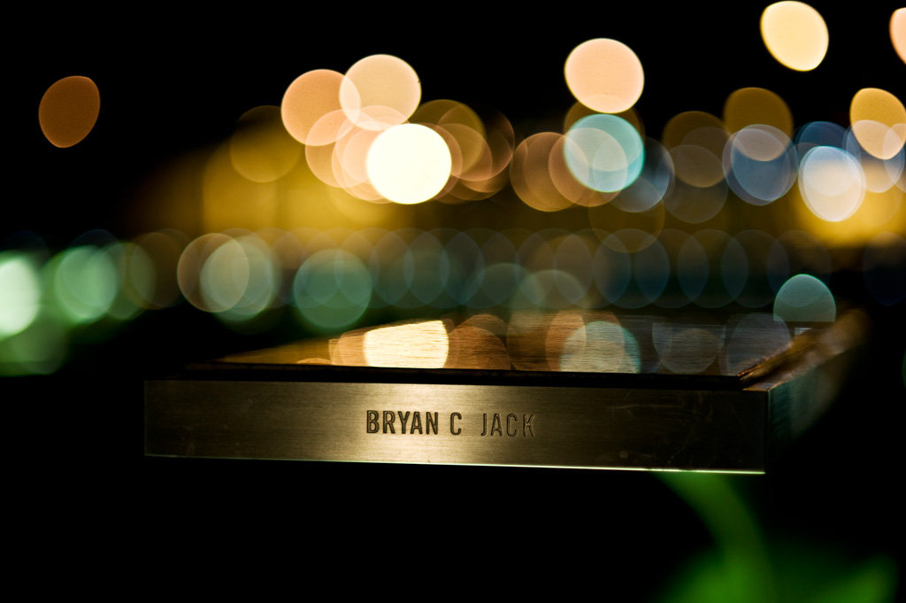 pentagon Memorial at night
